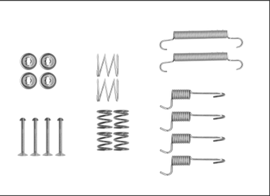 HELLA Tartozékkészlet, fékpofa 8DZ355205-931