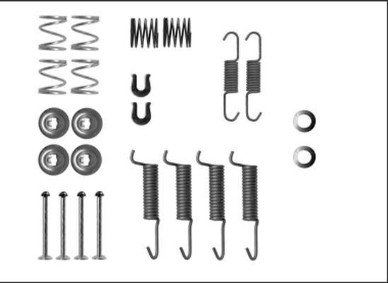 HELLA Tartozékkészlet, fékpofa 8DZ355205-971