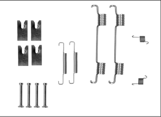 HELLA Tartozékkészlet, fékpofa 8DZ355206-121