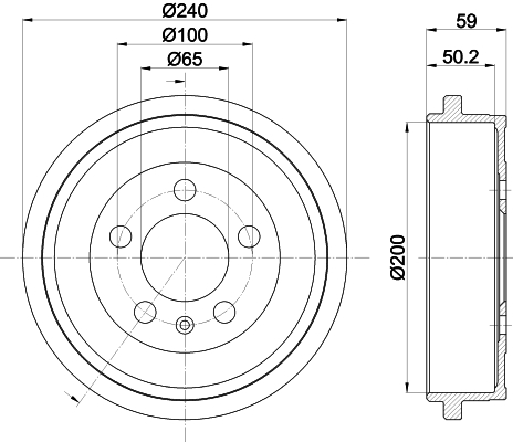 HELLA Fékdob 8DT355300-371