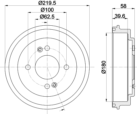 HELLA Fékdob 8DT355303-031