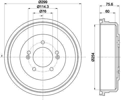 HELLA Fékdob 8DT355303-351