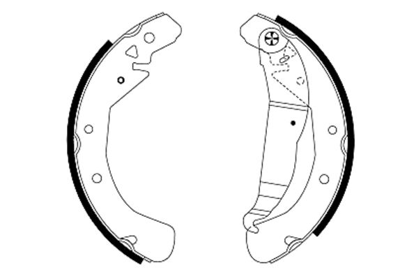 HELLA 8DB355001-631 Fékpofa