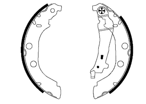 HELLA Fékpofa 8DB355001-801