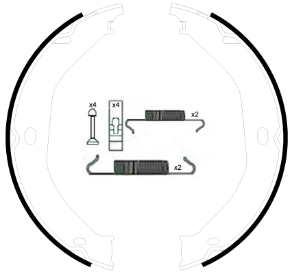 HELLA Fékpofa 8DA355050-891