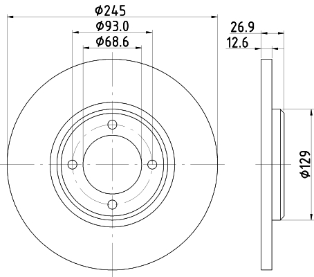 HELLA Féktárcsa, mind 8DD355100-021