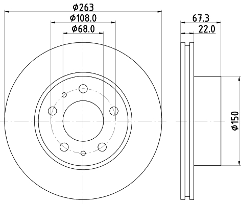 HELLA Féktárcsa, mind 8DD355100-341