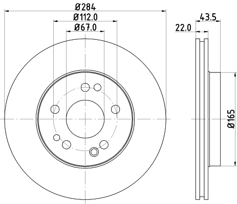 HELLA Féktárcsa, mind 8DD355100-941