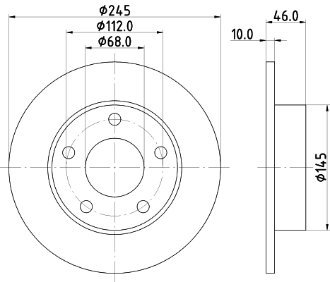 HELLA Féktárcsa, mind 8DD355101-381