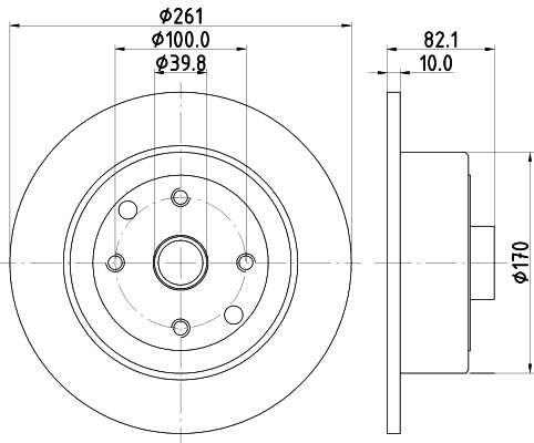 HELLA Féktárcsa, mind 8DD355101-671