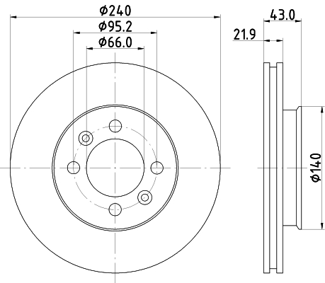 HELLA Féktárcsa, mind 8DD355101-901