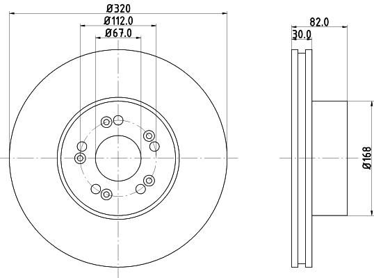 HELLA Féktárcsa, mind 8DD355102-691