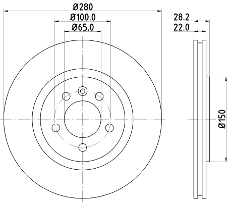 HELLA Féktárcsa, mind 8DD355102-741