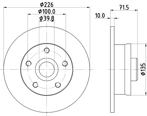 HELLA Féktárcsa, mind 8DD355102-751