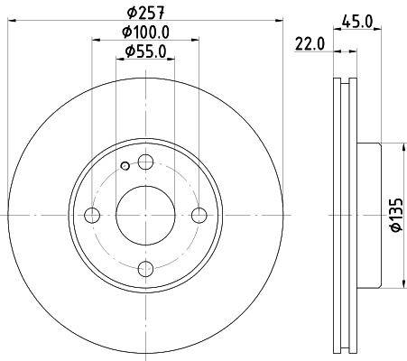 HELLA Féktárcsa, mind 8DD355103-181