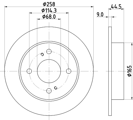 HELLA Féktárcsa, mind 8DD355105-171