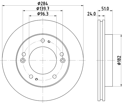 HELLA Féktárcsa, mind 8DD355107-381