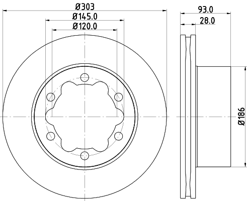 HELLA Féktárcsa, mind 8DD355118-061