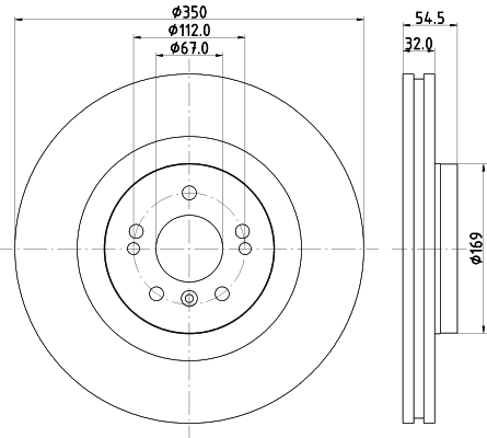 HELLA Féktárcsa, mind 8DD355113-191