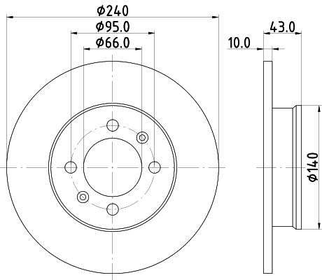 HELLA Féktárcsa, mind 8DD355113-361