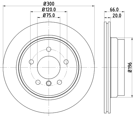 HELLA Féktárcsa, mind 8DD355117-831