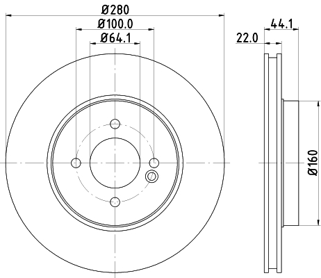 HELLA Féktárcsa, mind 8DD355113-751