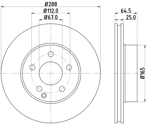 HELLA Féktárcsa, mind 8DD355113-861