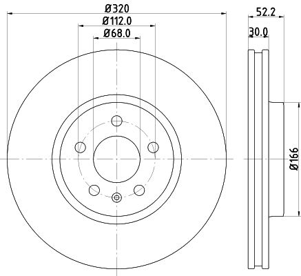 HELLA Féktárcsa, mind 8DD355113-911