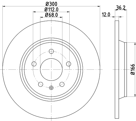 HELLA Féktárcsa, mind 8DD355113-931