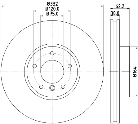 HELLA Féktárcsa, mind 8DD355117-731