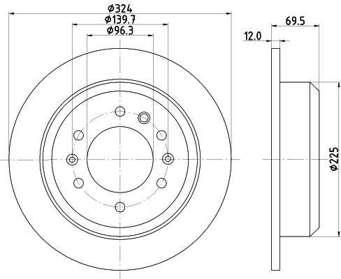 HELLA Féktárcsa, mind 8DD355114-041