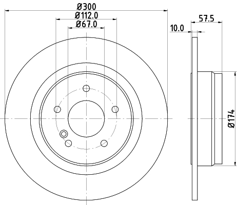 HELLA Féktárcsa, mind 8DD355114-211