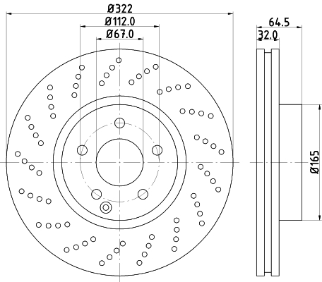 HELLA Féktárcsa, mind 8DD355114-231