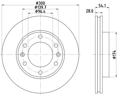 HELLA Féktárcsa, mind 8DD355114-341