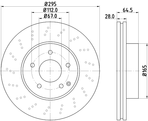 HELLA Féktárcsa, mind 8DD355114-391