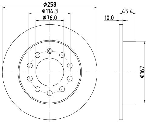 HELLA Féktárcsa, mind 8DD355114-531