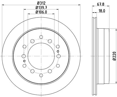 HELLA Féktárcsa, mind 8DD355114-861