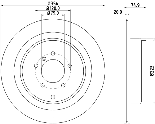 HELLA Féktárcsa, mind 8DD355115-291