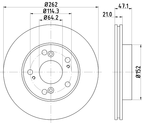 HELLA Féktárcsa, mind 8DD355115-341