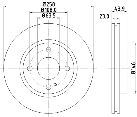 HELLA Féktárcsa, mind 8DD355115-371