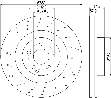 HELLA Féktárcsa, mind 8DD355115-401