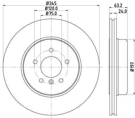 HELLA Féktárcsa, mind 8DD355119-341