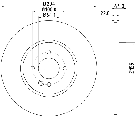 HELLA Féktárcsa, mind 8DD355115-871