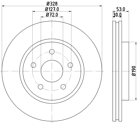 HELLA Féktárcsa, mind 8DD355115-921