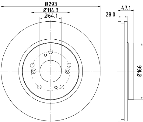 HELLA Féktárcsa, mind 8DD355115-941