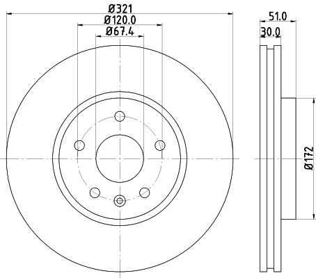 HELLA Féktárcsa, mind 8DD355116-041