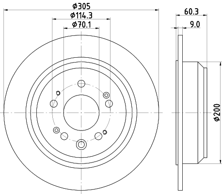 HELLA Féktárcsa, mind 8DD355116-111