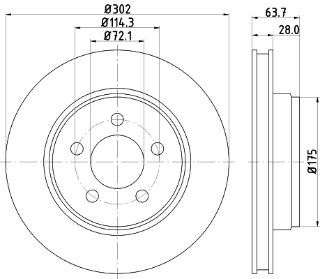 HELLA Féktárcsa, mind 8DD355119-241