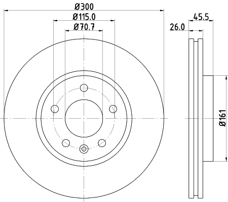 HELLA Féktárcsa, mind 8DD355116-591