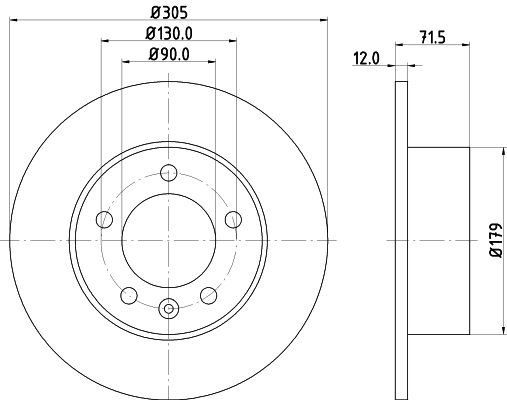 HELLA Féktárcsa, mind 8DD355117-131